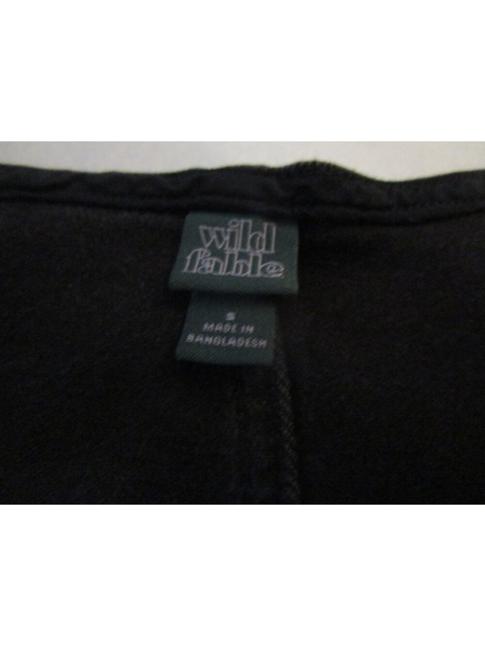 Wild Fable Cropped Denim Bralette Vest V-Neck Light Wash Black Women's Small - Picture 3 of 4